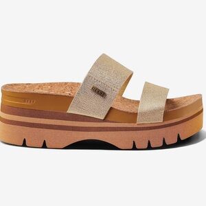 Reef Women's Beige and Brown Platform Sandals